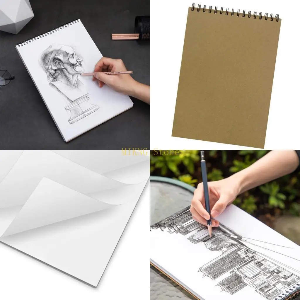 لوحة رسم سلكية 30 ورقة 210 × 292 مم كتاب رسم 150 جرامًا للمتر المربع للرسم أفضل بيع #1