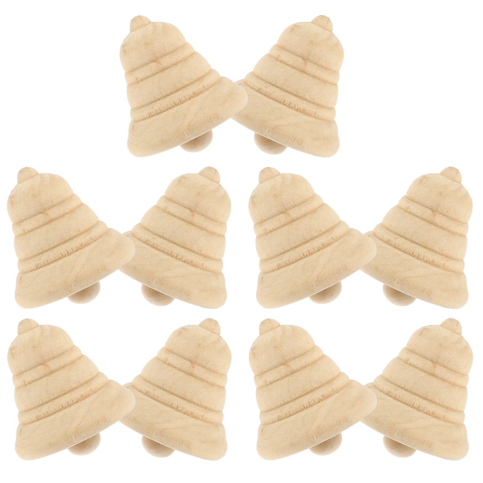 

10 Pcs Wooden Ornaments Blank DIY Crafts Mini Christmas Decorations Unfinished Wood Xmas Tree Pendant Gifts 3cm