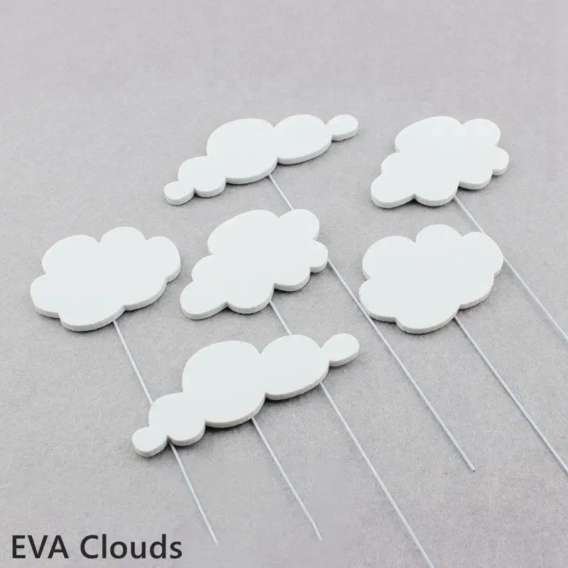 Multicolor Foam Ball Cake Topper Cloud Cake Decor Birthday Party Kids Baby Shower Dessert Baking Decoration Wedding Cake Decor