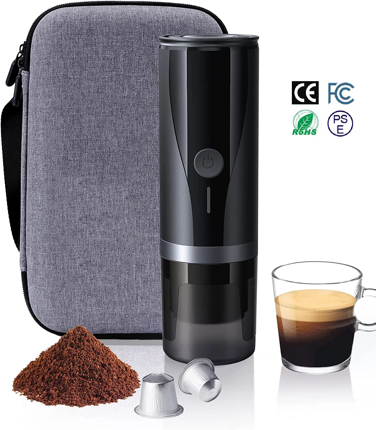 PCM03 2.0 version one button extraction 2 in 1 Portable Capsule  and powder Coffee Machine Maker sets for gift