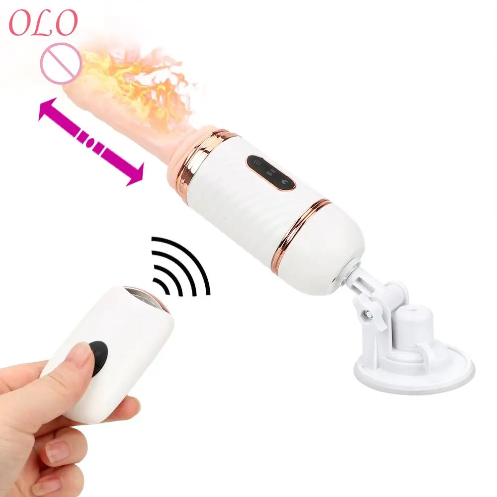 

Wireless Remote Control Automatic Sex Machine Sex Products Female Masturbation Suction Cup Heated Telescopic Dildo Vibrators