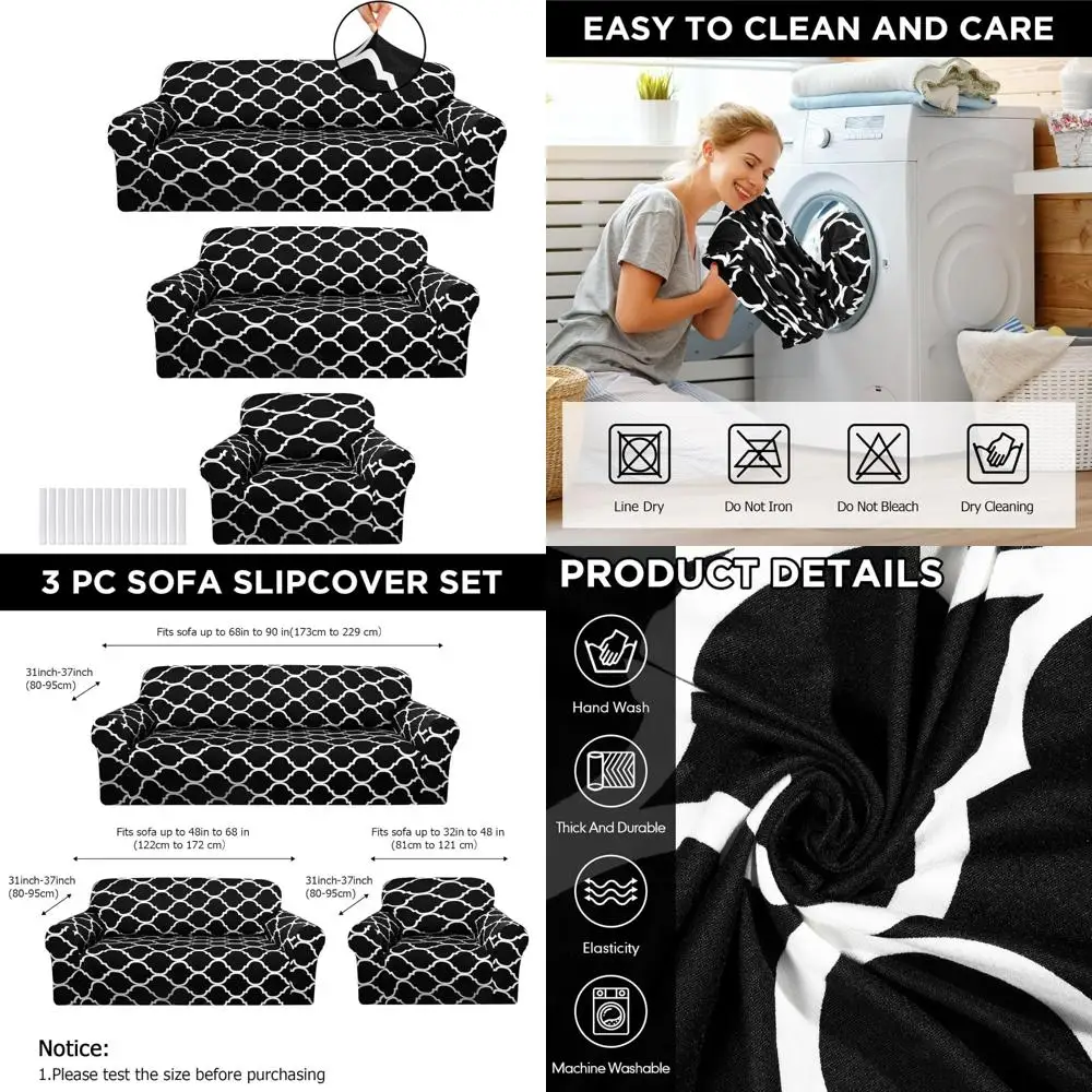 

Чехлы для диванов и двухместных диванов для гостиной, набор чехлов для диванов и кресел из 3 предметов, защитные чехлы для мебели для диванов и кресел