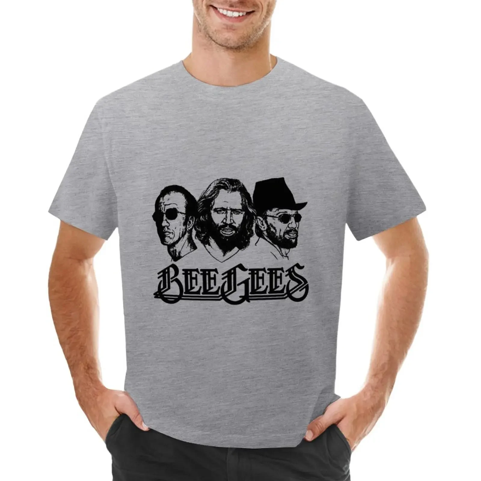 

BEE GEES TRIO T-shirt Short sleeve tee summer top plus sizes hippie clothes men graphic t shirts