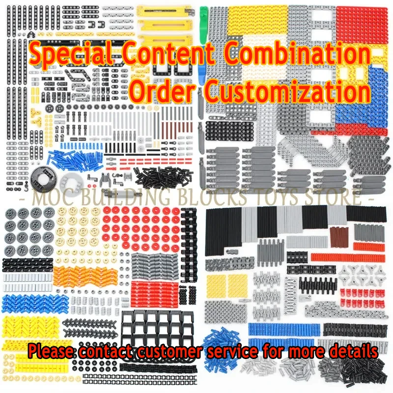 Special Order Customization High-Tech Building Blocks Brick Parts Pin Beam Liftarm Axle Connector Panel Gear Technology Set Toys