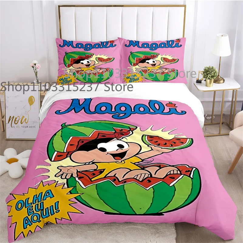 

Brazilian Animation MM-Magali Poster Children Duvet Cover Set Printed Bedding Set Double Queen King Size 2/3pcs,Bettbezug