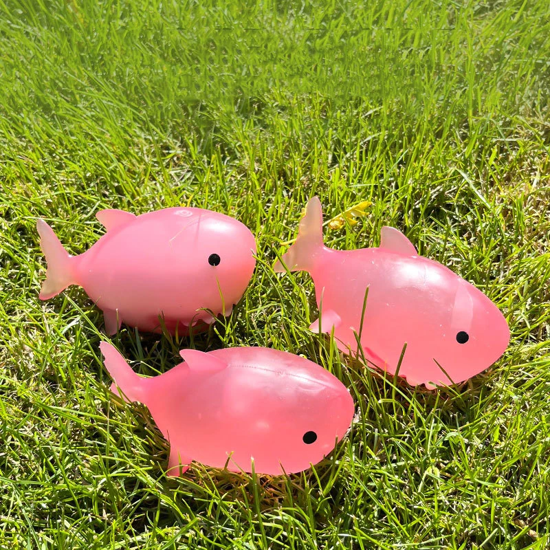 Summer Fun Sunlight Will Change color Shark Maltose TPR Decompression Simulation Cartoon Animal Ornaments Children Fidgeting Toy