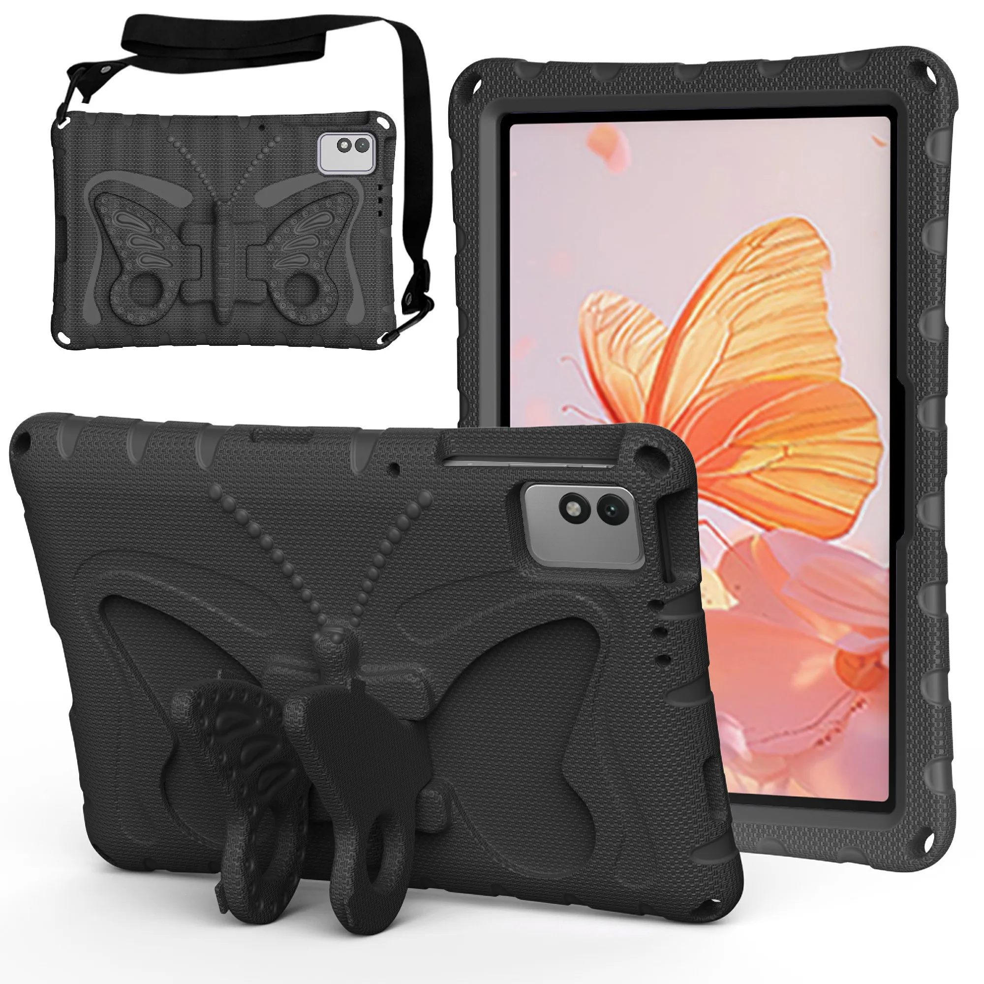 Tablet Case For Honor Pad X9 / Pad X8a / Pad X8b / Infinix XPAD 30E / Xpad 20 / TECNO Megapad 11 , Butterfly Kickstand EVA Cover