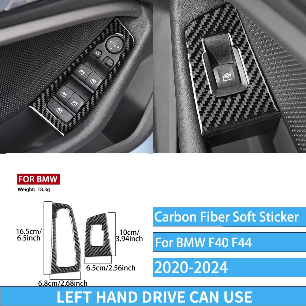 Echte carbon fiber auto-accessoires zwarte trim cover zachte sticker voor BMW 1/2 Serie F40 F44 2020 2021 2022 2023 2024