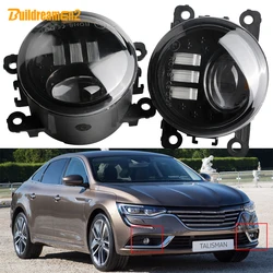 2 Pieces Car Front LED Lens Fog Light Accessories 30W 3000LM Fog Lamp For Renault Talisman Samsung SM6 2015 2016 2017 2018