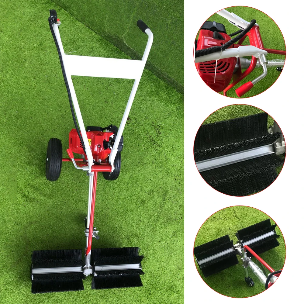 2-Stroke 43CC Gasoline Powered Lawn Sweeper Petrol  Engine Air-cooled Hand-held Lawn Sweeper Craftsman Brush Brushes