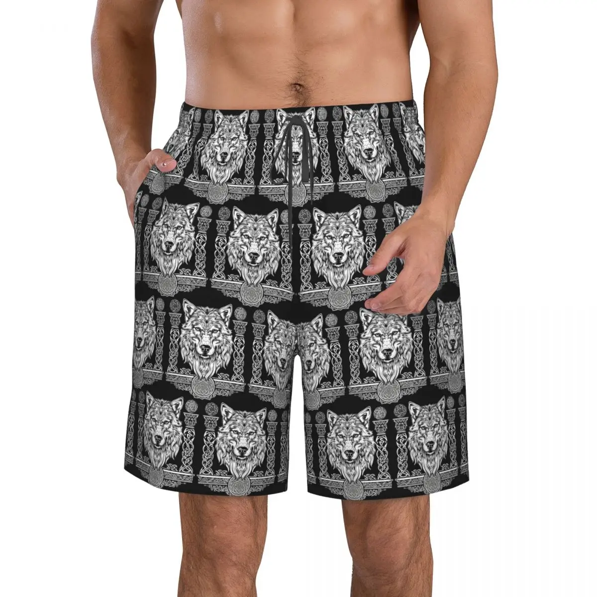 Norse Nordic Viking Celtic Trunks Beach Board Shorts Casual Quick Dry Swimming Summer Men Pants