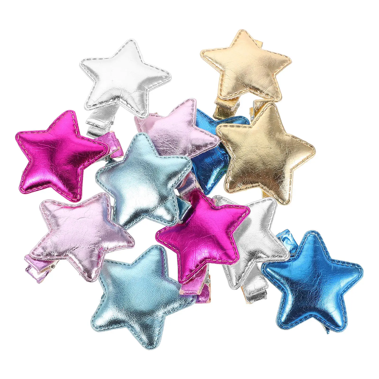 

Заколки для волос PU Star для девочек, блестящие мини-заколки в форме звезды, детские аксессуары для волос для повседневного использования, подарок на вечеринку, для малышей