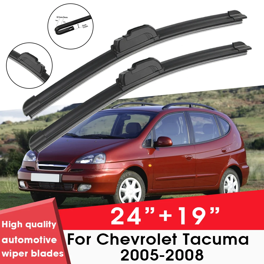 

Car Wiper Blades For Chevrolet Tacuma 2005-2008 24"+ 19" Windshield Windscreen Clean Naturl Rubber Cars Wipers Accessories