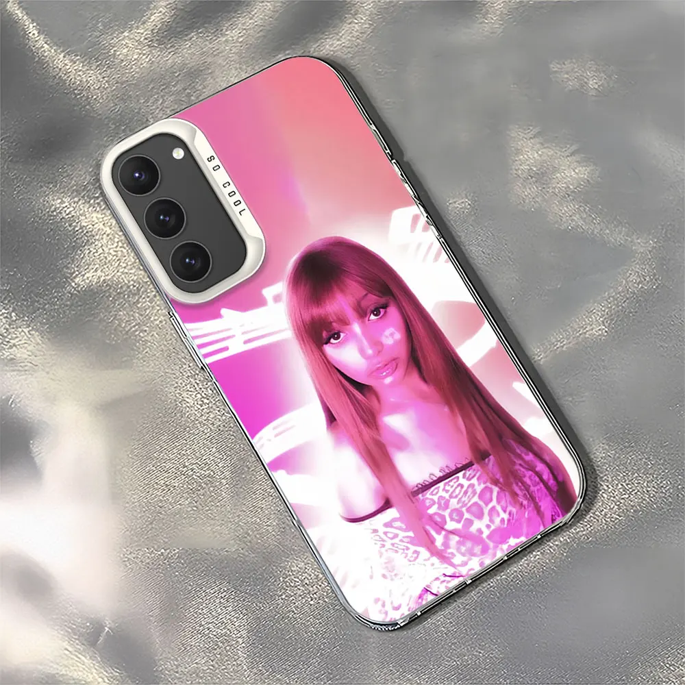 Singer PinkPantheress TURN IT UP For Samsung Galaxy A52 A324G S23 S22 S24 Ultra White Shockproof Cover Laser IMD Phone Case