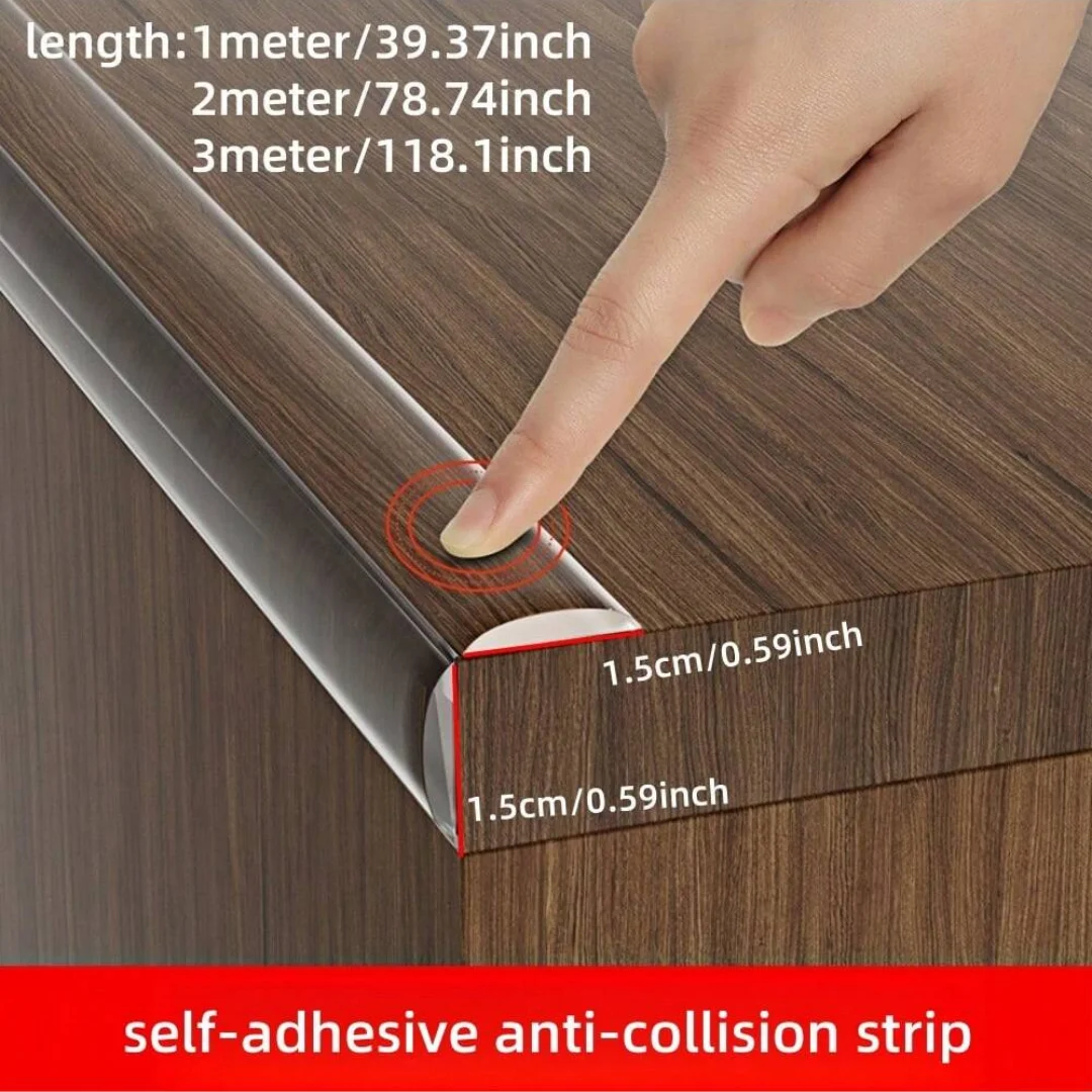 1 قطعة 1 متر/2 متر/3 متر ث نوع مكافحة عثرة قطاع طاولة القهوة مكافحة عثرة حماية قطاع مصدات منزلية شفافة