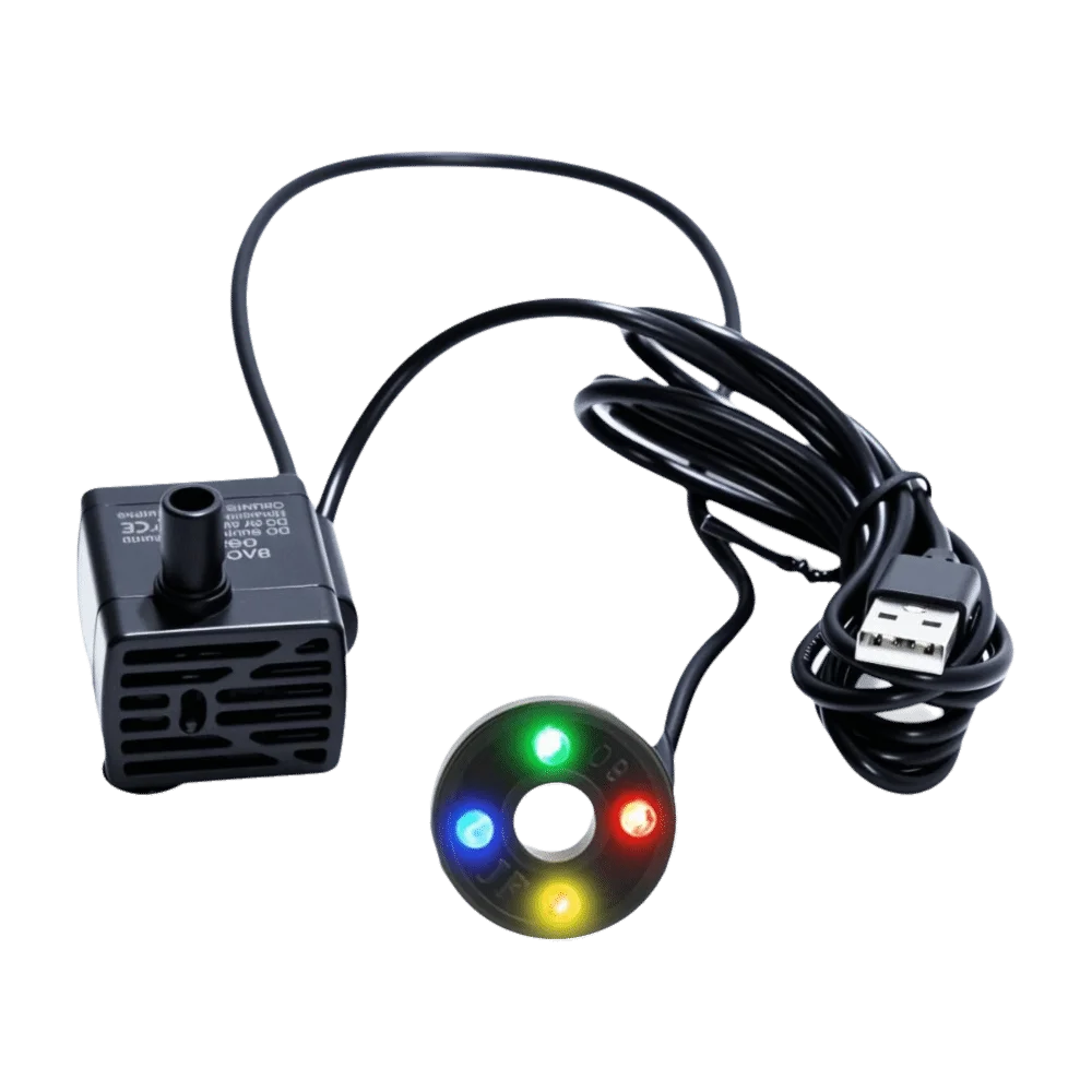 durable 5V Fish Tank Water Pump Silent operation USB Mist Maker Fogger Colorful lights Fine mist Submersible Pump office