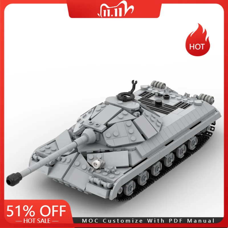 

767 шт. MOC, модель тяжелого основного боевого танка, модульные строительные блоки, технология «сделай сам», сборка, детские игрушки, рождественские подарки