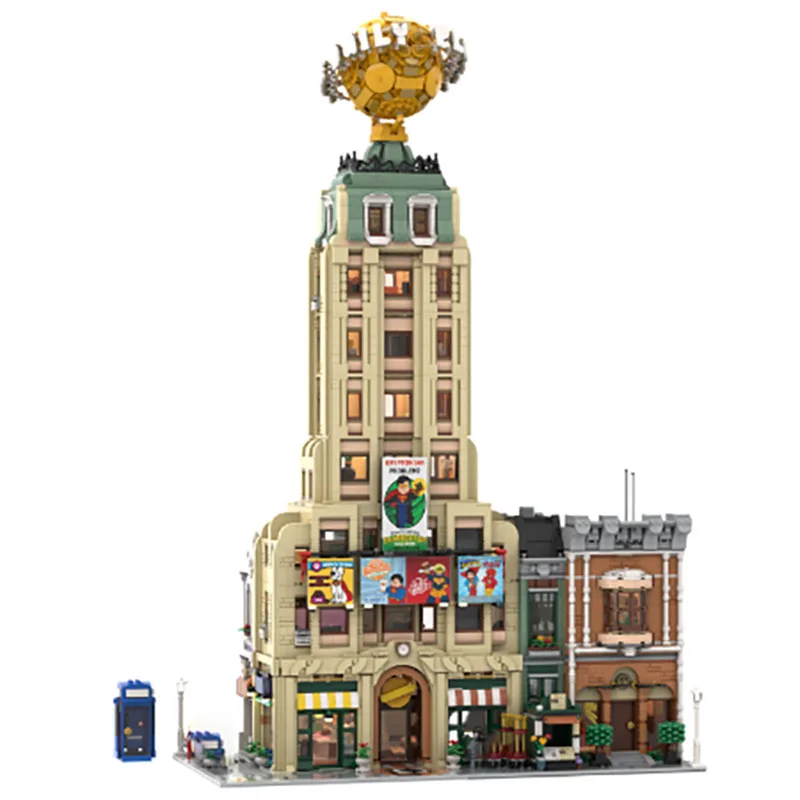 Novos blocos de construção moc bat filme arquitetura modelo planeta boutique hotel modular brinquedo das crianças presente diy conjunto montagem