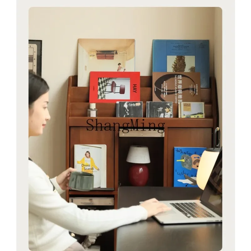 CL Holz Bücherregal Studie Vitrine Home Zeitungsregal Retro Lagerschrank