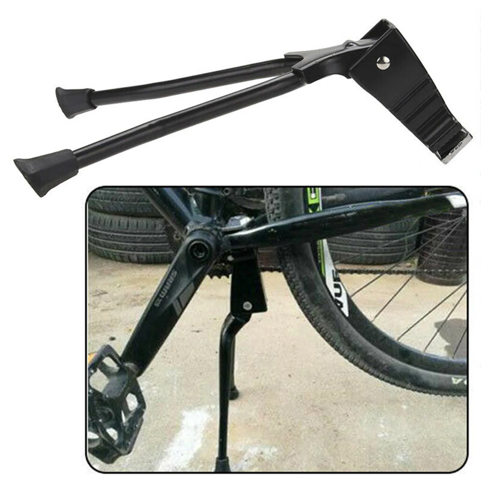 Mountain Bike Kickstand Height Adjustable Center Kickstand for Mountain Bicycle Road Bicycle