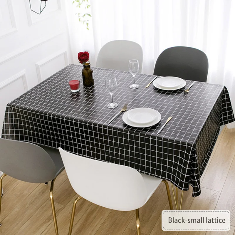 Woven Table Cloth PVC Waterproof Oilproof Dining Tablecloth Kitchen Decorative Rectangular Coffee Cuisine Party Table Cover Map