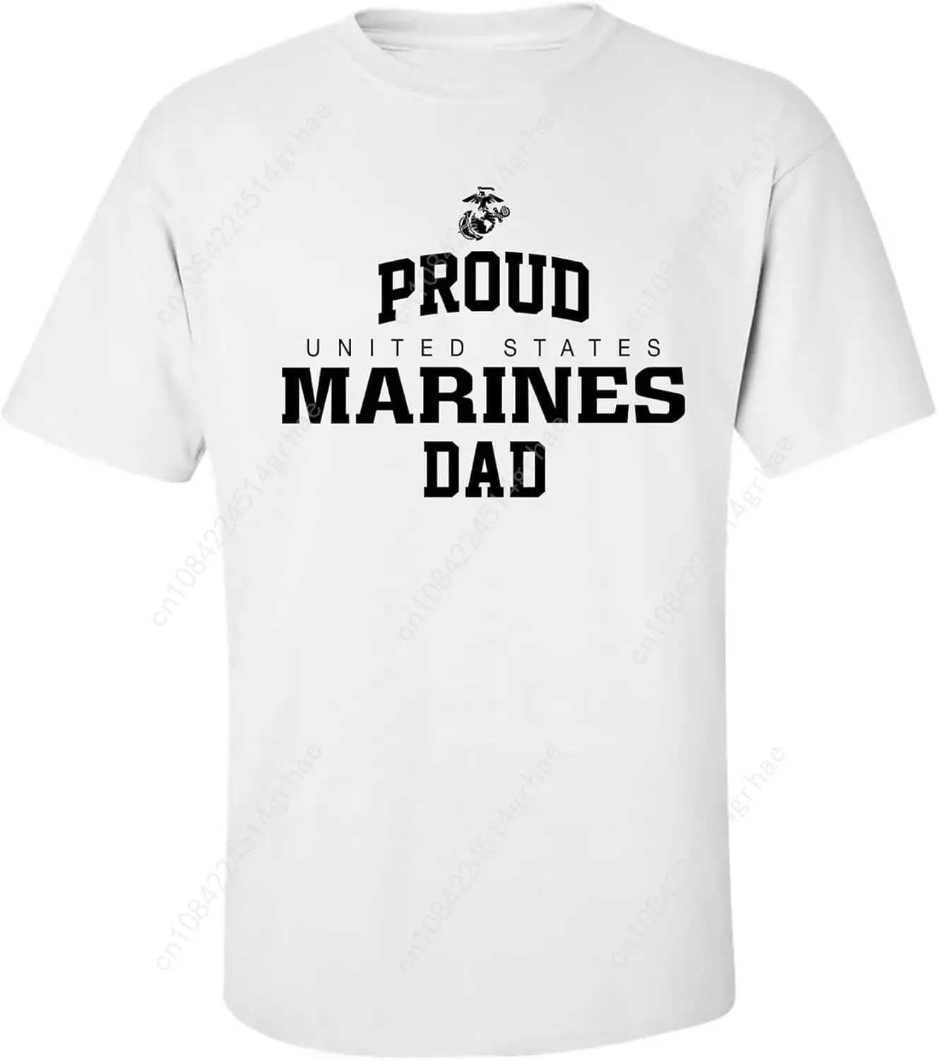 تي شيرت Proud Marines DAD للبالغين بأكمام قصيرة