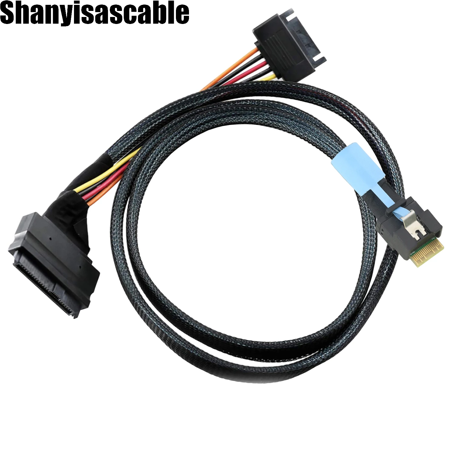 PCIe Slimline SAS SFF-8654 4i 38pin PCIe 4.0 to SAS 8639 female U.2 Fully Shielded High-Speed Server Cable with Anti-Misalignmen