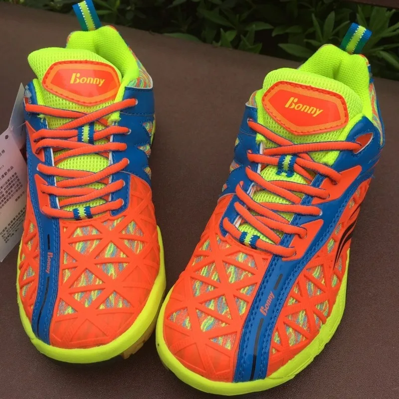 

Профессиональные туфли унисекс для настольного тенниса, оранжевые тренировочные мужские туфли для бадминтона, удобная спортивная обувь для женщин