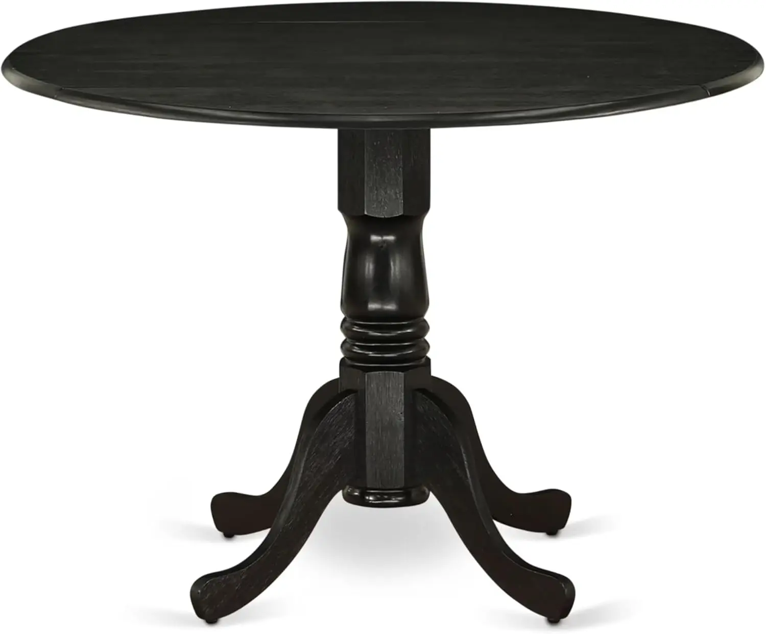 East West Furniture Dlga5-Abk-24 5 Piece Kitchen Table & Chairs Set Includes A Round Dining Room Table With Dropleaf And 4