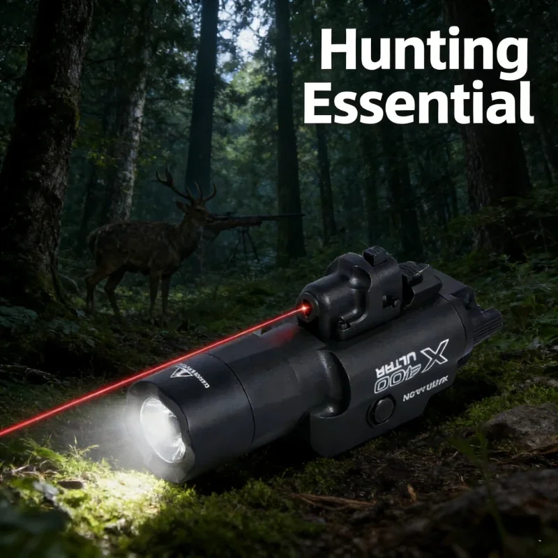 

Фонарь-лазер X400U 2-в-1 высокой интенсивности для игрушечного страйкбольного оружия с креплением на 20-мм планку, для охоты и игр в CS (без батареи)