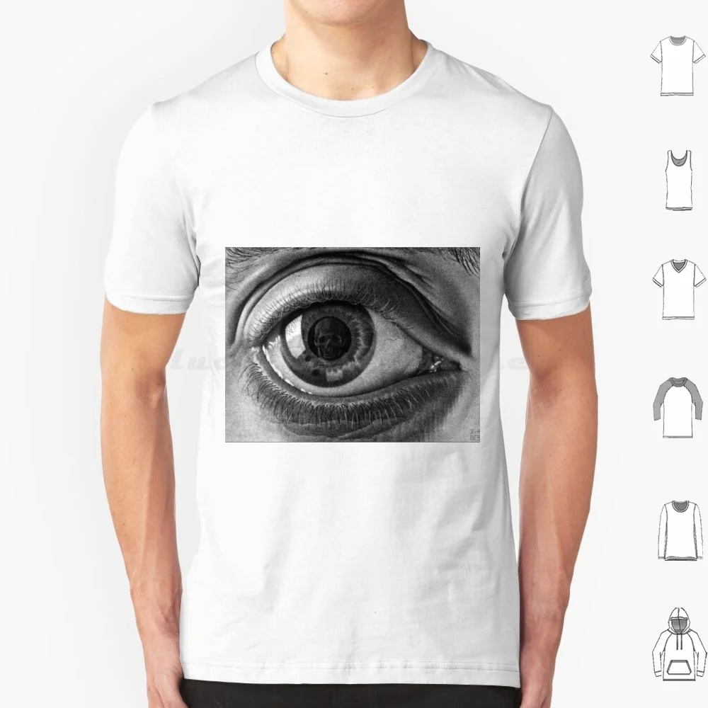 Eye By Cornelis Escher T Shirt 6xl Cotton Cool Tee Escher Cornelis Escher Artist Artists Lithograph Illusion Relativity M C