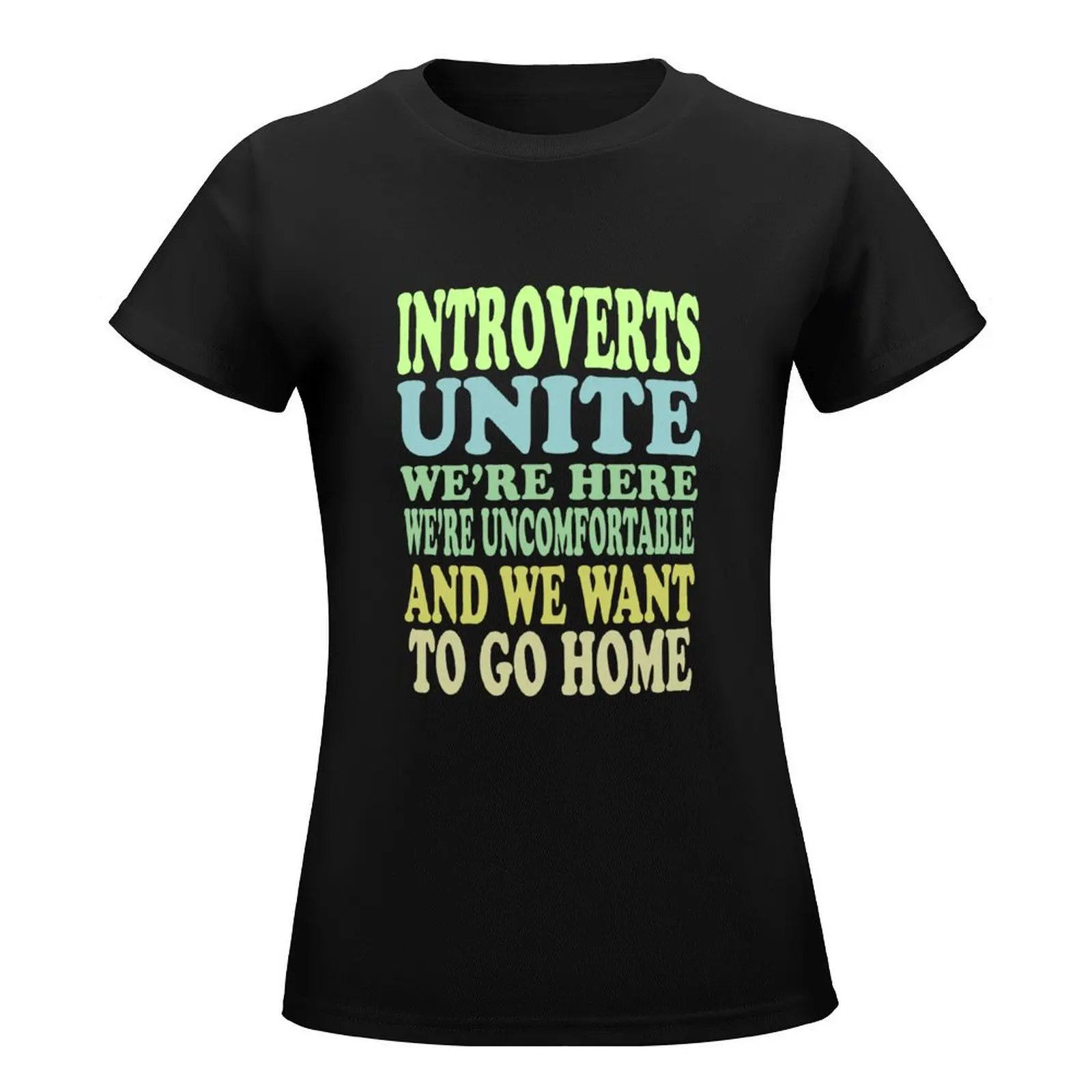 Introverts Unite T-Shirt korean fashion summer top summer tops lady clothes t-shirts for Women cotton