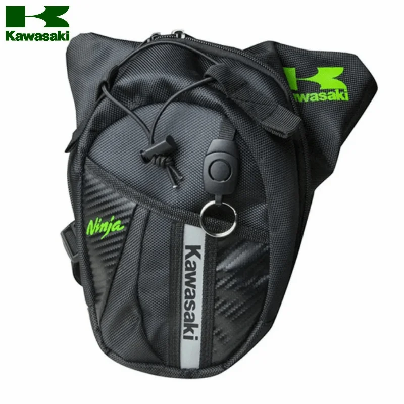 New Kawasaki Bicycle Bag Kawasaki Motorcycle storage bag Men\'s and Women\'s Outdoor Leg Bag Hiking Waist Bag Mountaineering Bag