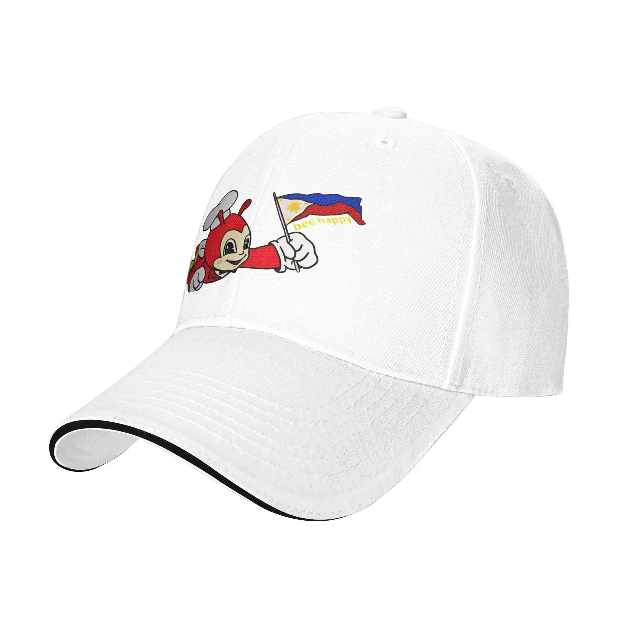 Jollibee Bee Happy Philippine Flag Sticker Baseball Cap  Trucker Hat Summer Dropshipping Men Adult Street Style Baseball Caps