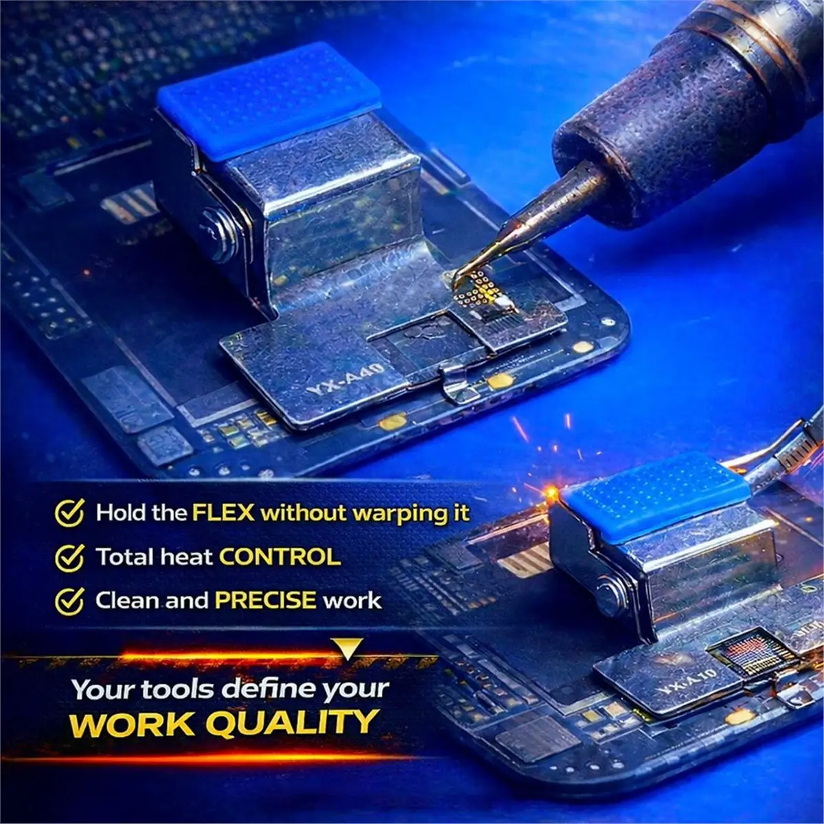 update. YX-A40 Flex Clip Mobile Phone Repair Flex Cable Professional PCB Fixture Platform Clamp Phone Repair Tool