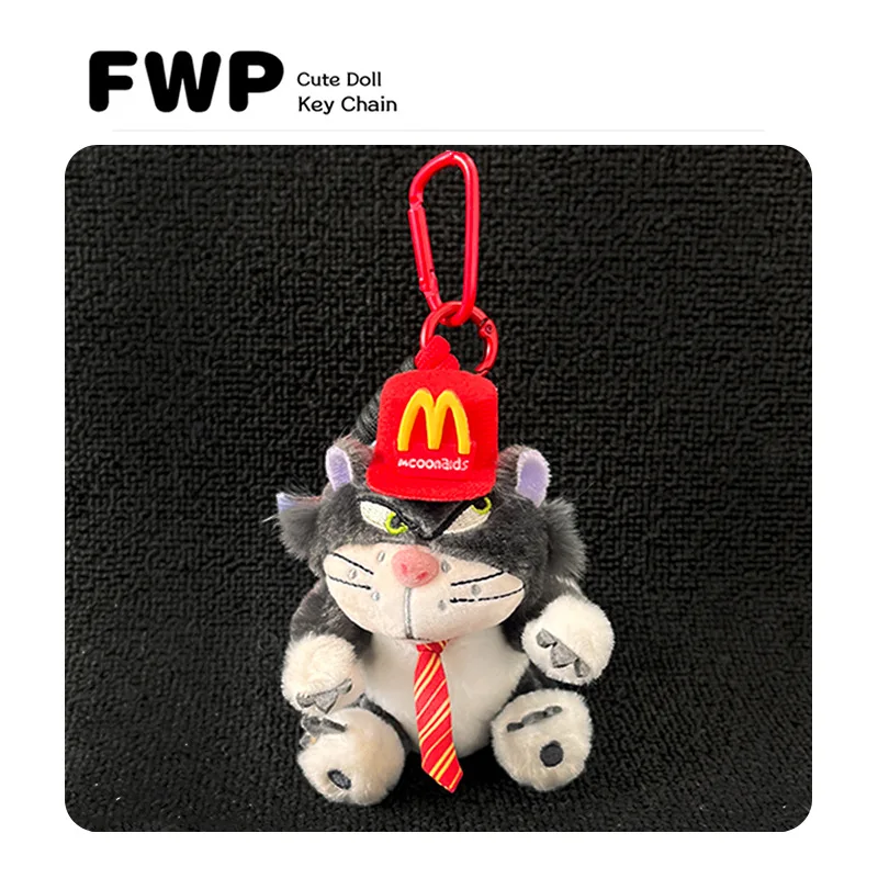 Creative and Humorous Lucifer Cat Furry Keychain, Car Key Fob/Bag Pendant, Ideal Gift or Souvenir for Girls