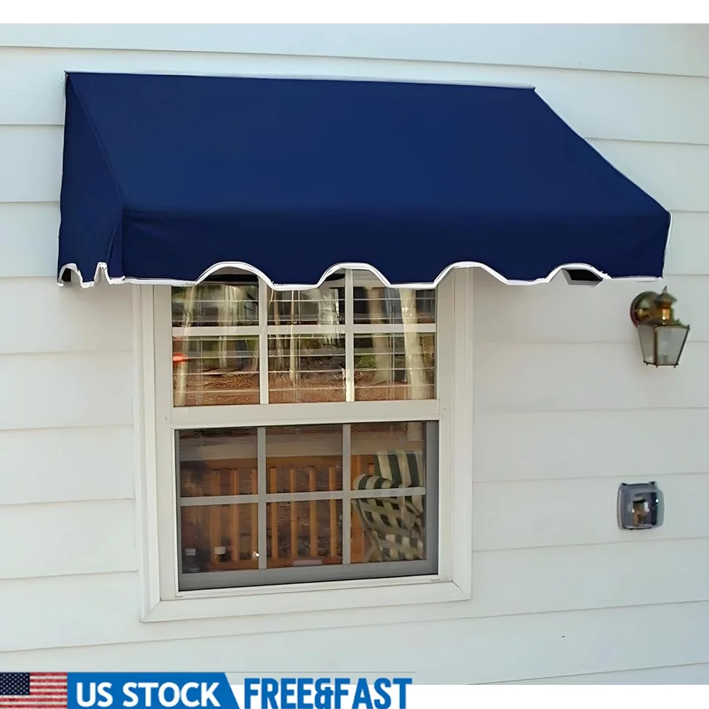 

Door Window Sunbrella Canvas Awning Durable Waterproof Powder Coated Frame Includes Installation Hardware Ideal Outdoor Use 5