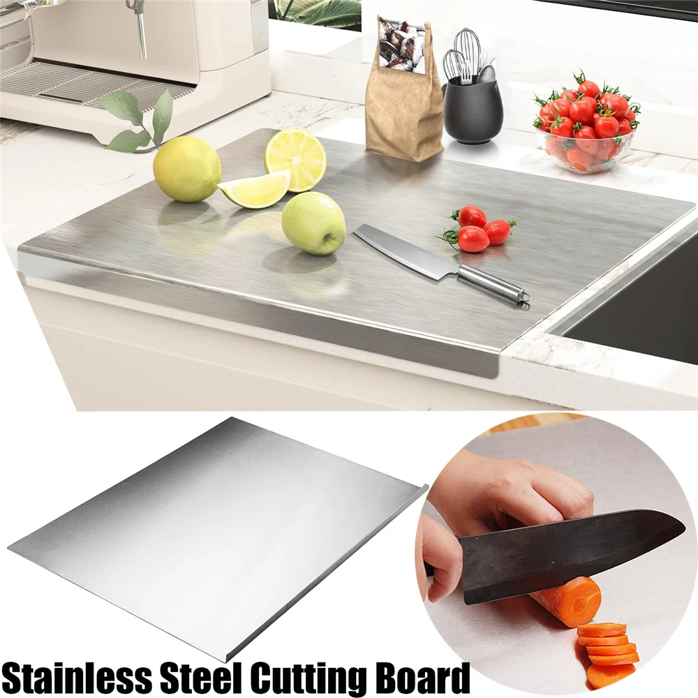 Stainless Steel Cutting Board 40*30cm Multifunctional Cut Vegetables and Meat Chopping Board Home Kitchen Rectangular Board