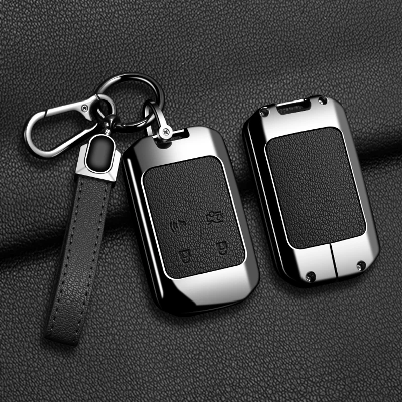 Auto Zink-legierung Leder Schlüssel Fall Abdeckung Halter Für Mazda EZ6 EZ6200 130 480 600 Innen Zubehör Schutzhülle Kette – Detail 7
