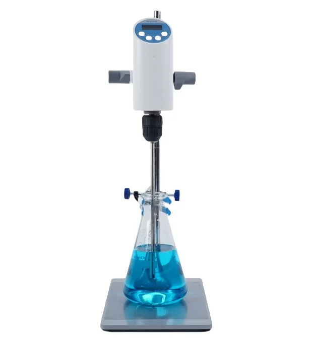 Digital Laboratory Overhead Agitator Mixer DC Permanent Magnet Motor Gearbox SUS304 High Safety Chemical Processing Soap