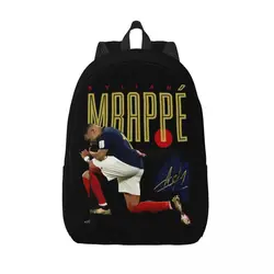 Soccer Mbappe Km Logo Sport Lover Teenage Backpack Durable Student Business Daypack for Men Women College Shoulder Bag