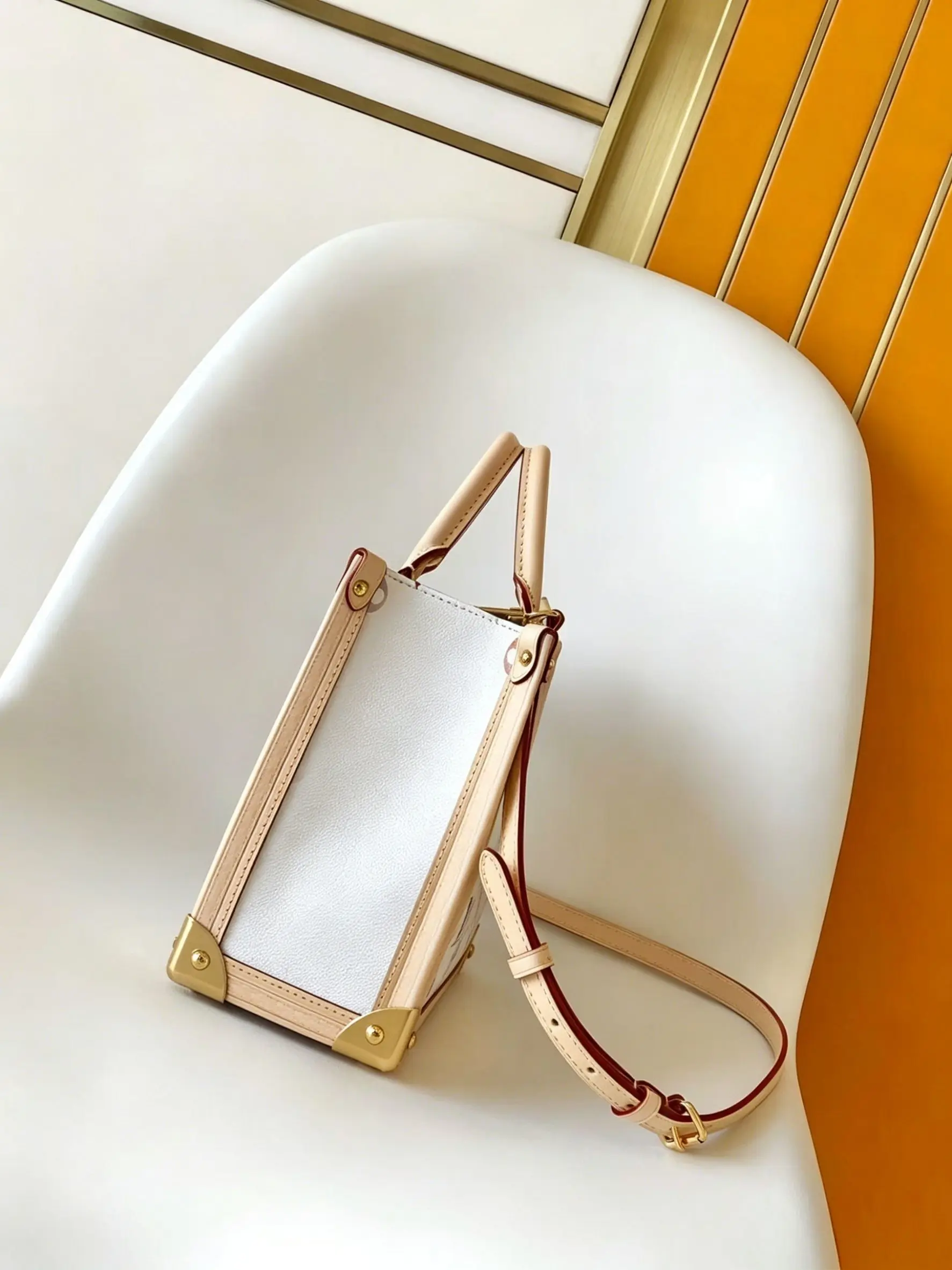 Handheld Purse Simple Multi-Usage Ladies Pu Structured Bag Solid Smooth Silhouette Fully Detachable Shoulder Strap Women Shoulder Tote Crossbody Satchel Versatile All-Match Universal Casual Daily Essential Carryall