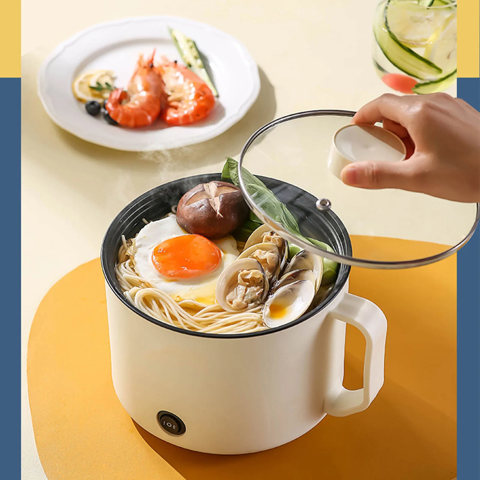 Mini Electric Cooker Non-stick Cooking 1-2 People Single/Double Hot Pot steamer Hot Pot Multifunction Electric Cooker for Home