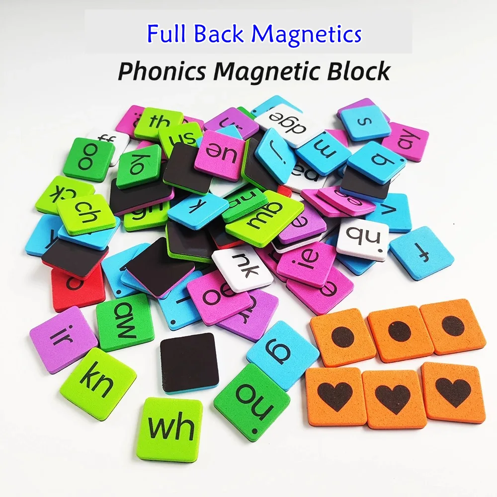 Magnetic Tiles For Kids Phonics Learning Set English Class Teaching Aids Letter Spelling Building Blocks Rewritten