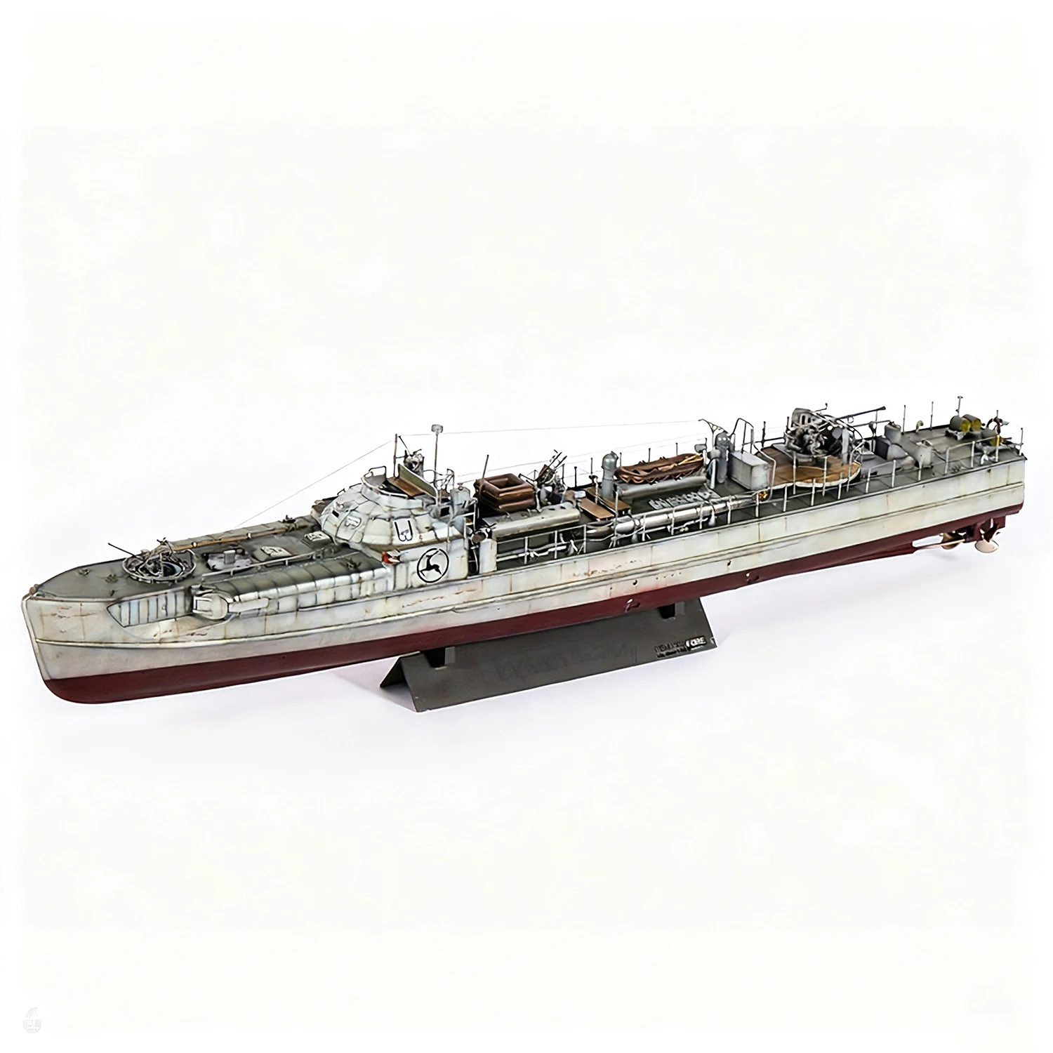 1/72 Scale Simulation S-38B Torpedo Boat Assembly Model Highly Detailed Ships Static Model Ship Toy Ornament