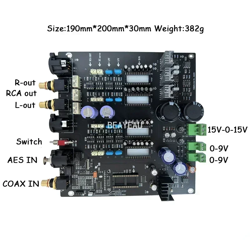 PCM58P*4 Balanced Output Coaxial /AES Input DAC Decoding CS8422 Receive Support Bluetooth USB Input