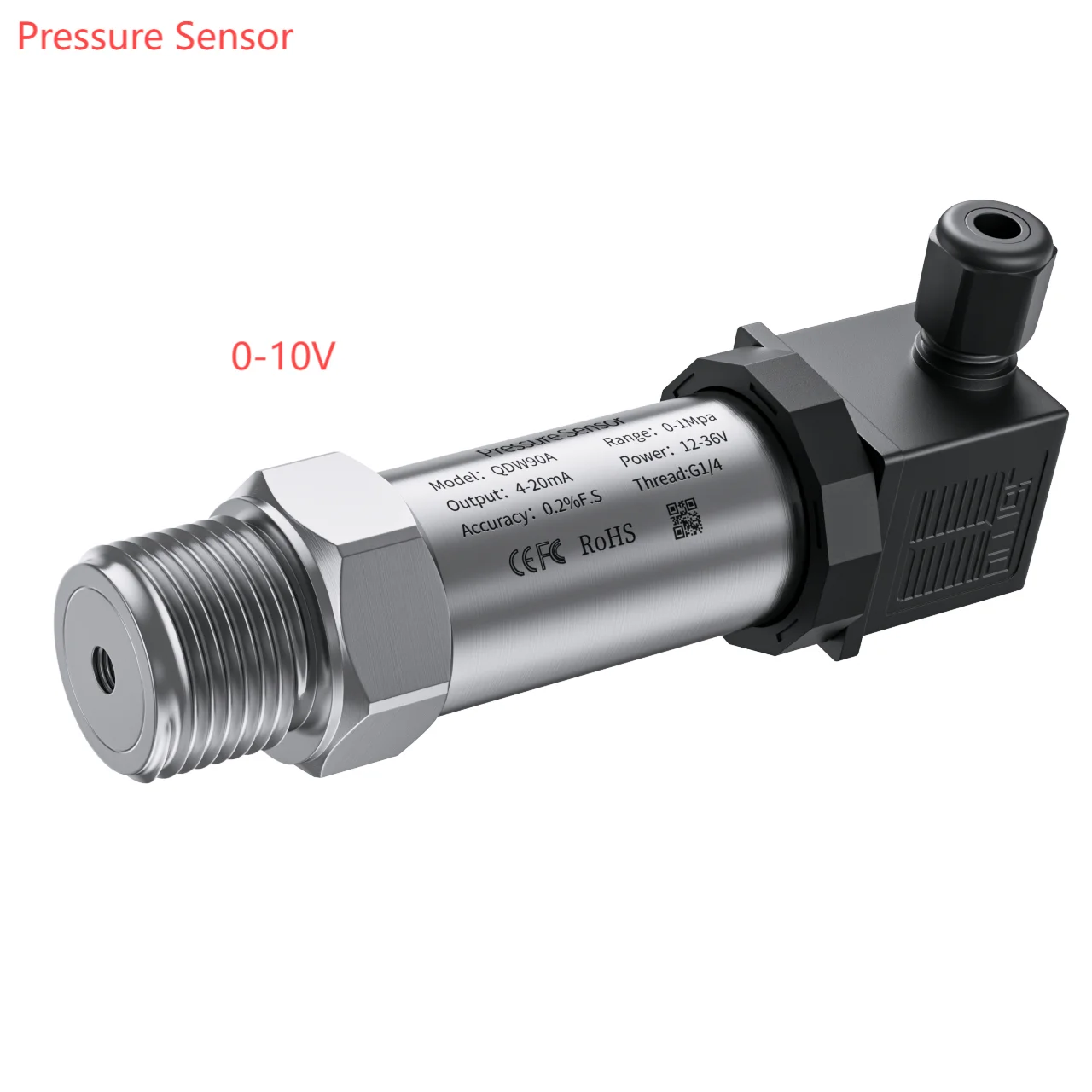 0-10V to 1000bar Pressure Sensor Transmitter 24V supply Water Gas Oil Liquid 150psi gauge G1/4 NPT1/4 10bar 16 bar 200 bar