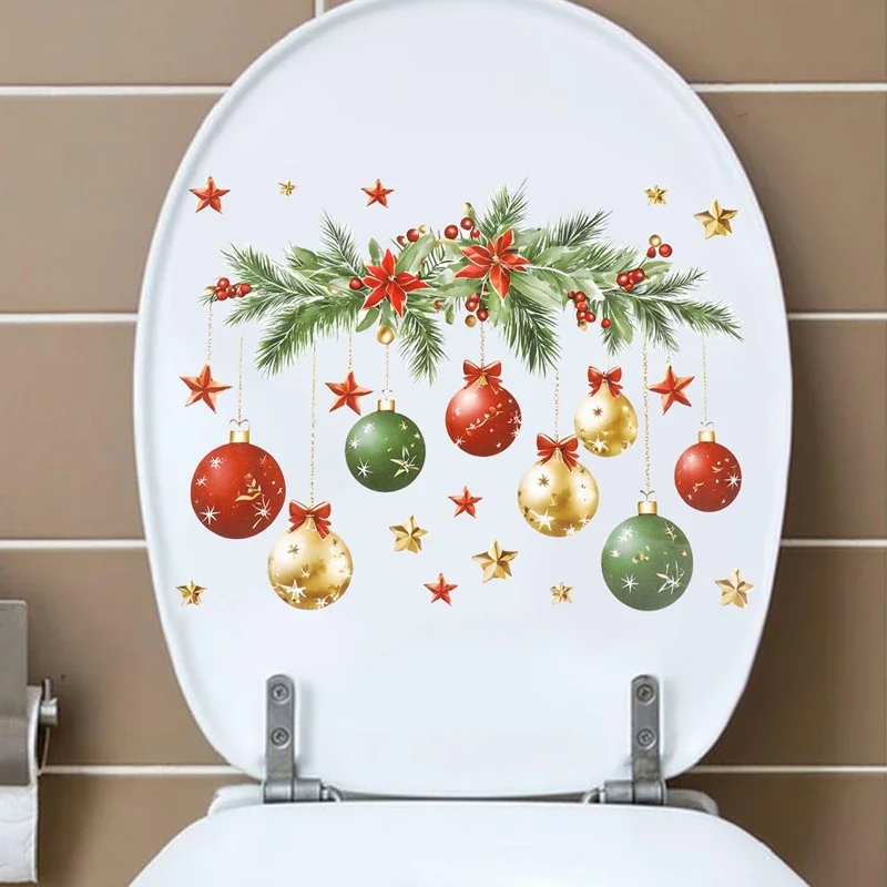 Weihnachten Schneemann Toilette Aufkleber Frohe Weihnachten Party Dekoration 2025, Weihnachten Badezimmer Dekor Navidad Natal Neujahr Geschenk 2026 – Detail 4