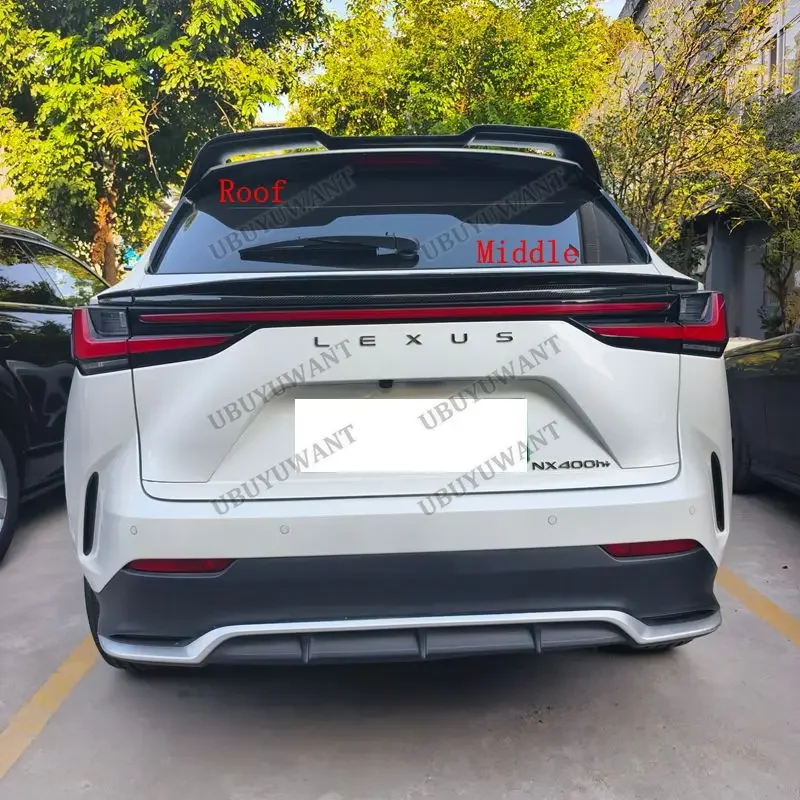 For Lexus NX Series NX200/200t NX300/300h Carbon Fiber Roof And Middle Carbon Fiber Car Rear Spoiler 2022