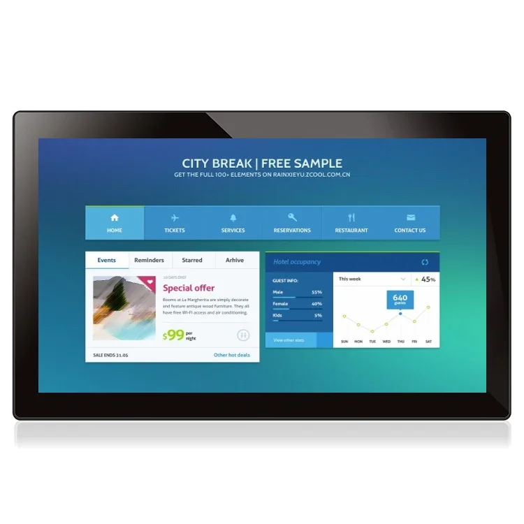 POS per computer LCD touch screen capacitivo resistivo da 10,1 pollici